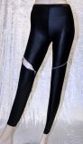 Glanzleggings, M-L, Wetloookleggings mit fuktionsfigen Reisvers