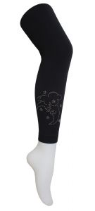 Girl Leggings blickdicht, Besatz mit Strass/Glitzer 