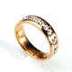 Damen-Ring aus Edelstahl rundum mit Zirkonia goldfarben